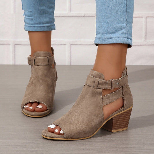 Women's Buckle High Heel Sandals