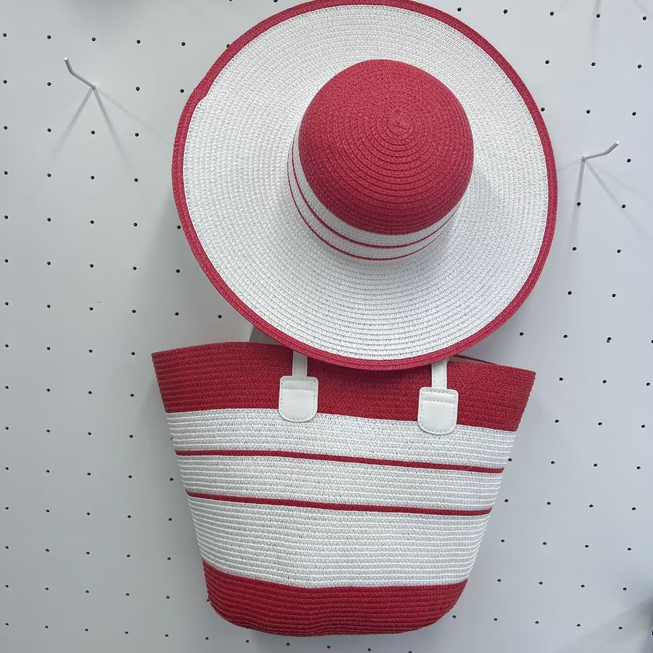 Seaside Vacation Sun Protection Straw Hat Bag Set