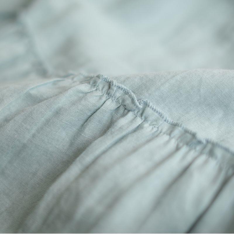 Short Sleeve Loose Round Neck Imitation Cotton And Linen Top