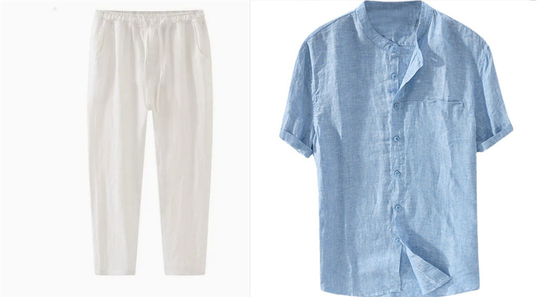Men's Shirt New Short Sleeve Summer Stand Collar