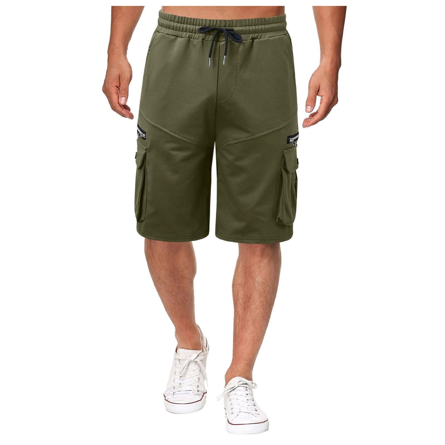 Shorts Estivi da Uomo con Doppia Tasca e Zip – Casual, Workwear e Sport Fitness
