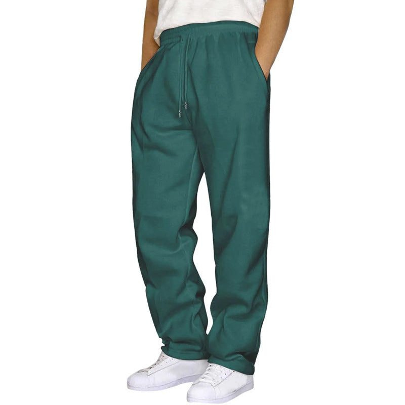 Men's And Women's Trousers Sweatpants Fleece-lined Thickened