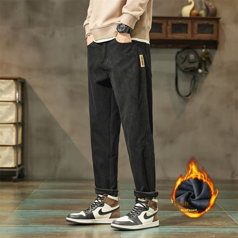 Corduroy Men's Casual Pants Trendy Brand Simple All-match