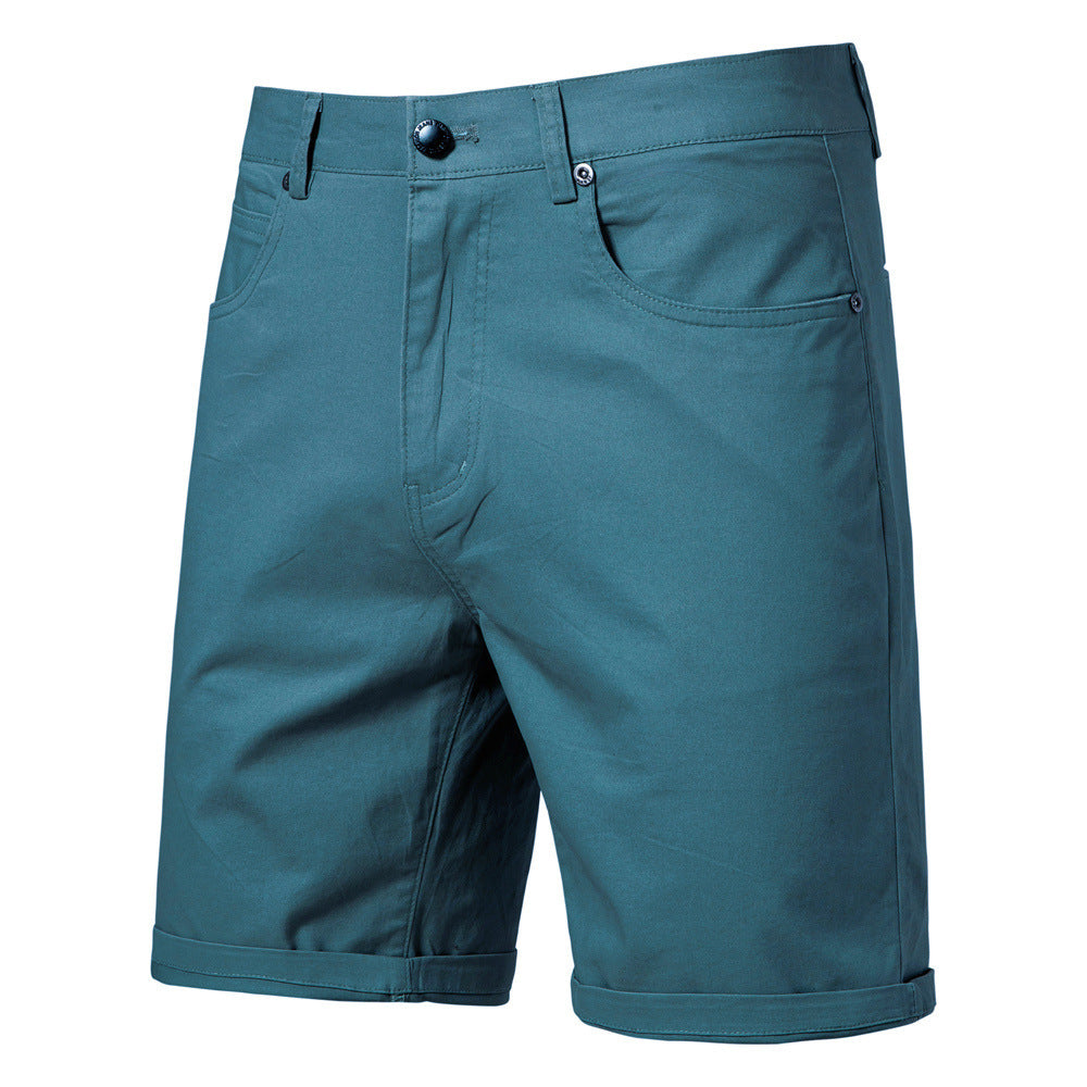 Pantaloni Uomo Slim Dritti e Corti – Taglie Forti, Tinta Unita, Stile Casual