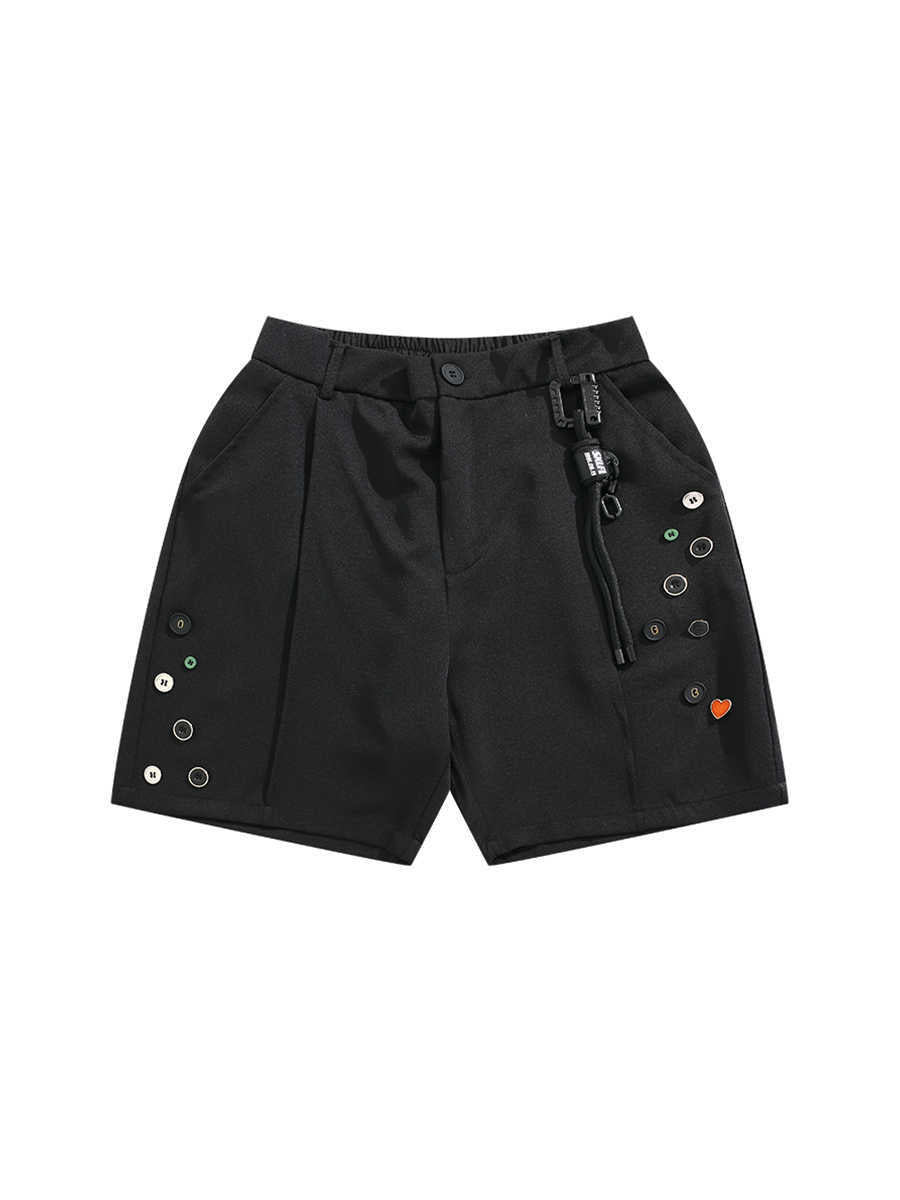 Pantaloncini semielastici con bottoni colorati