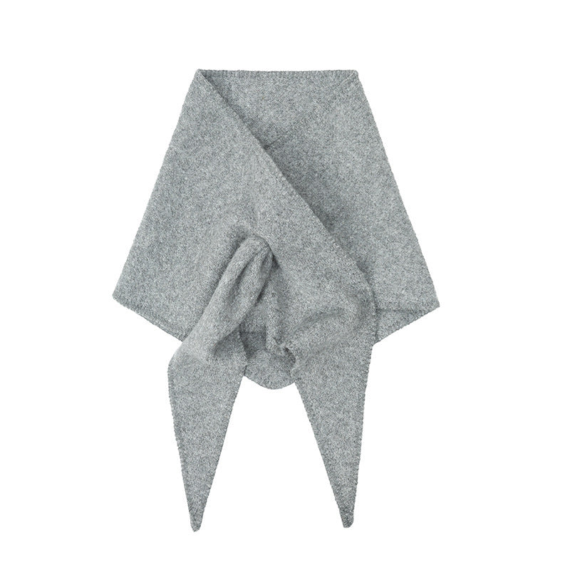 New Korean Style Wool Knitted Triangle Shawl Scarf