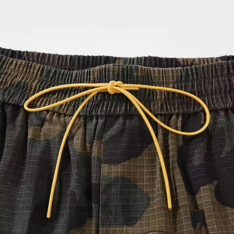 Pantaloncini Cargo Uomo Camouflage – Shorts Workwear Multitasche in Cotone, Larghi e Resistenti