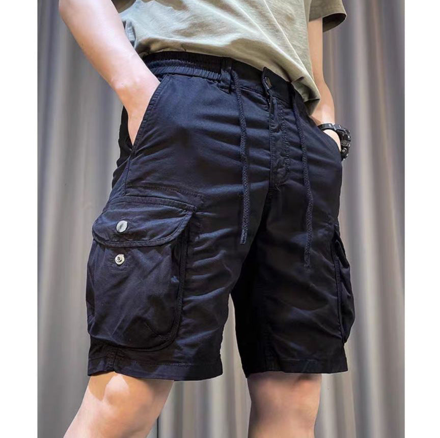 Pantaloni Uomo Larghi a Gamba Dritta – Multi-Tasche Casual Stile Overall