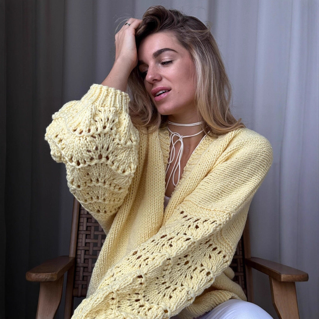 Women's Autumnwinter Fashion Elegant Cardigan Sweater