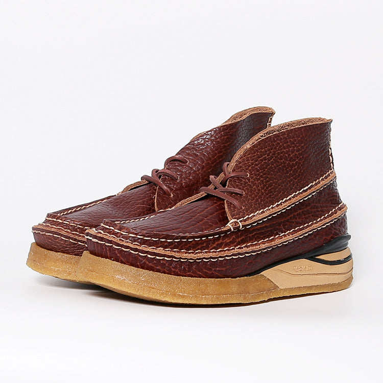Men's Cowhide Vintage Handmade Stitching Square Head Workwear Leather Shoes