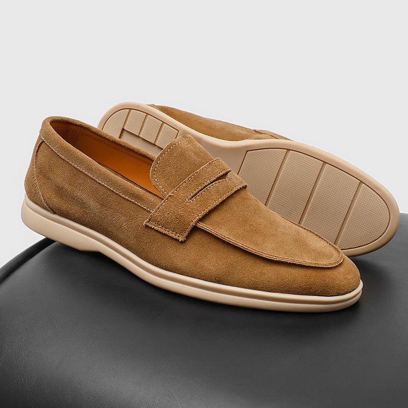 Scarpe Uomo Slip-On in Suede – Suola Morbida e Comode Casual