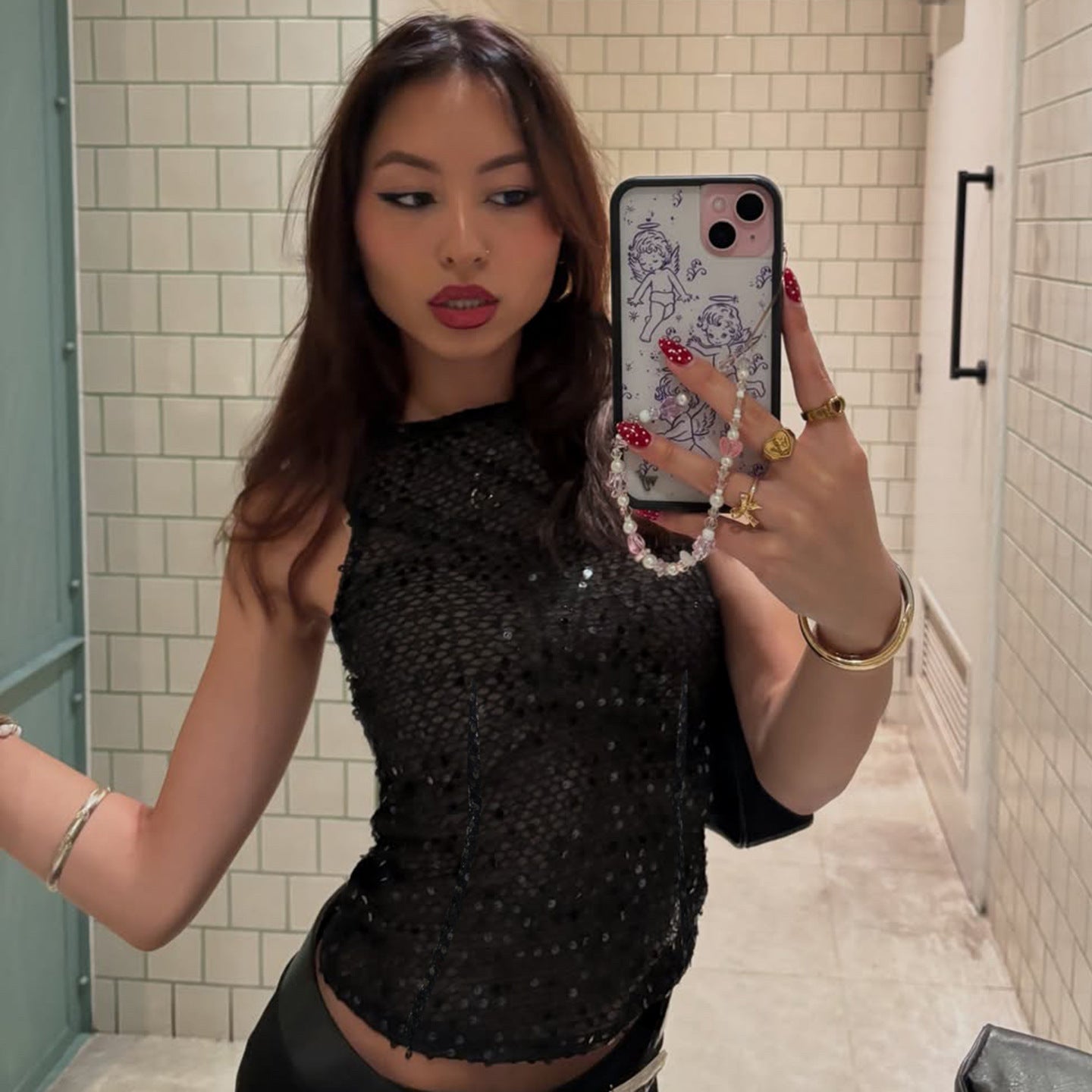 European And American Style Sexy Hot Girl Fashionable Sequins Sleeveless Top
