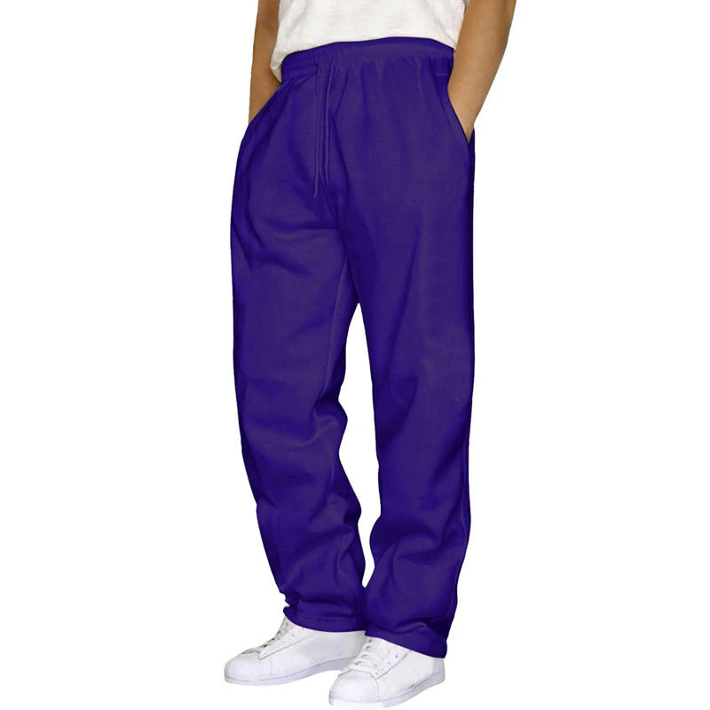 Men's And Women's Trousers Sweatpants Fleece-lined Thickened