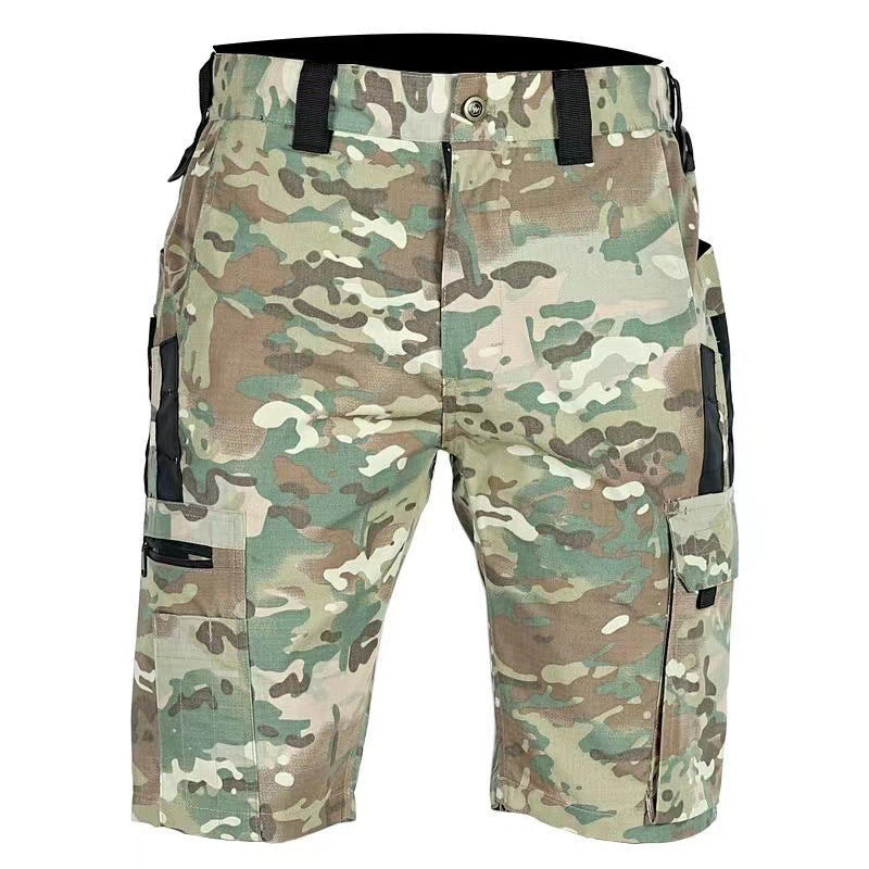 Pantaloncini Camouflage Unisex – Shorts Multifunzione con Vita Elastica, Estivi e Comodi