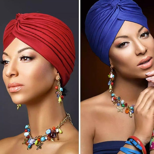 🧢 Cappello donna turbante in poliestere, stile etnico