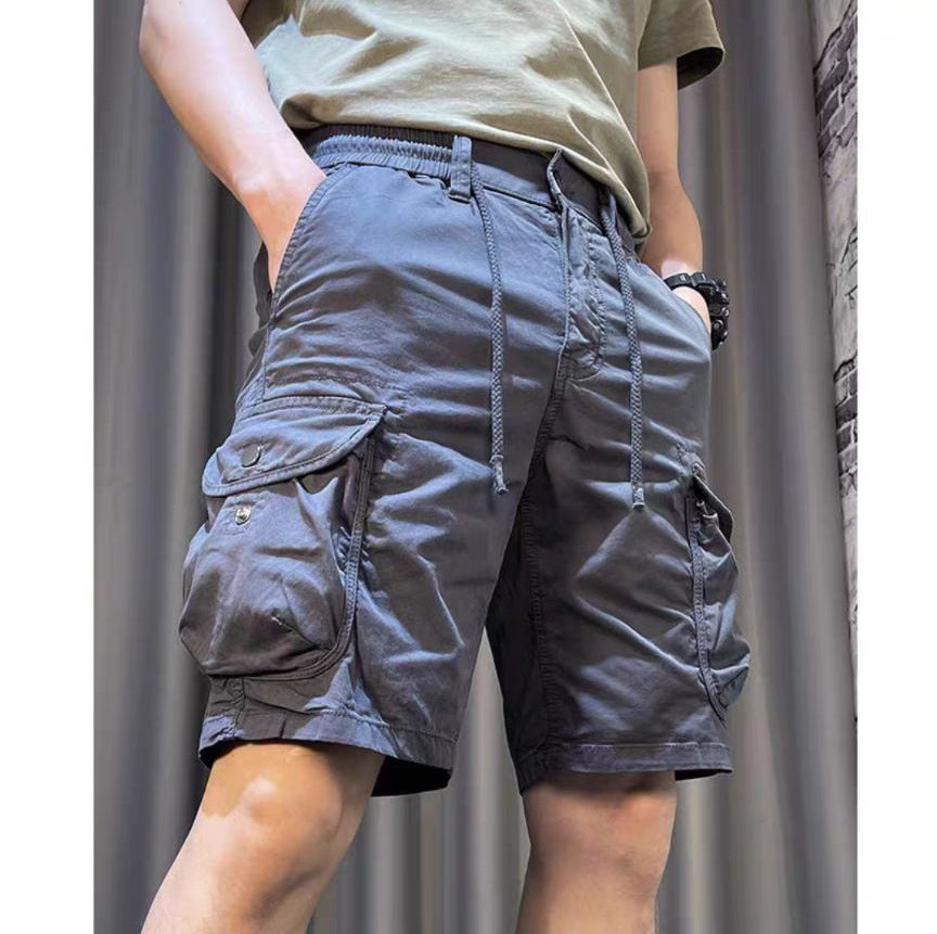Pantaloni Uomo Larghi a Gamba Dritta – Multi-Tasche Casual Stile Overall