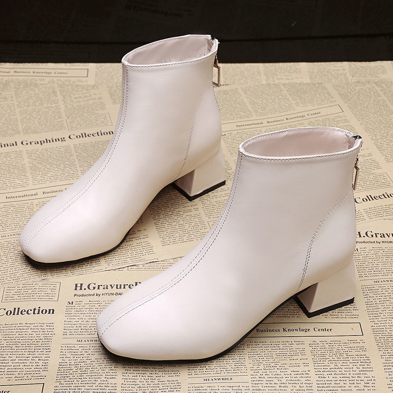 Female Square Toe Suede Boots