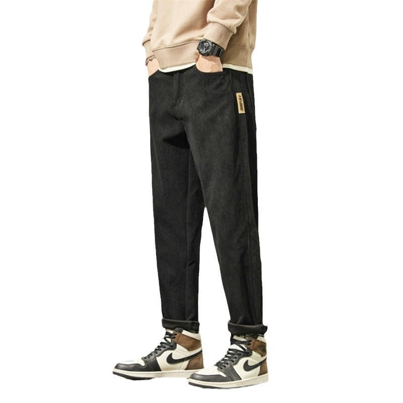 Corduroy Men's Casual Pants Trendy Brand Simple All-match