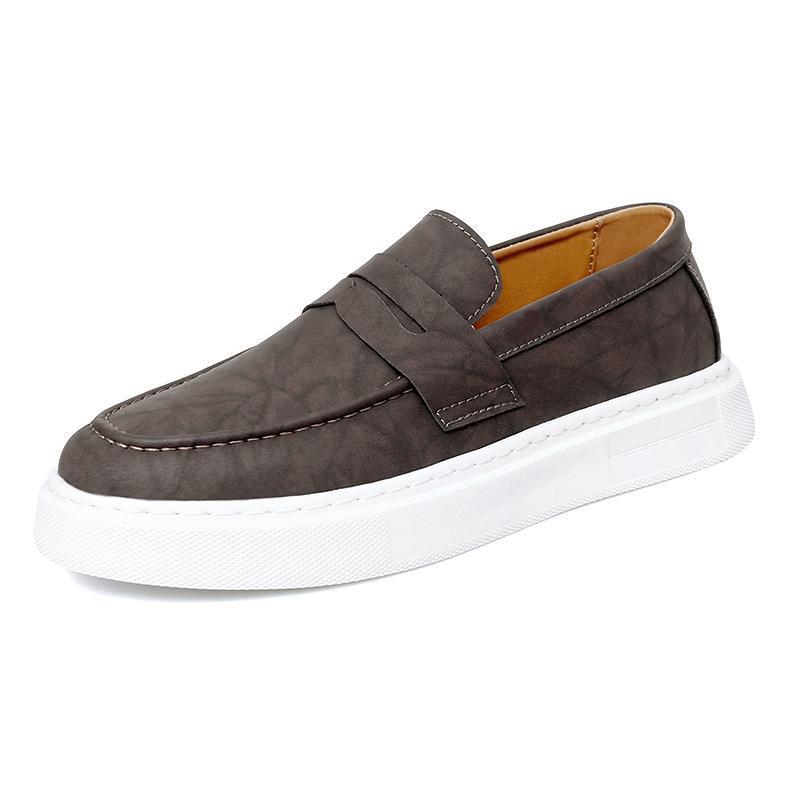 Scarpe Uomo Slip-On Loafers – Plateau Casual in Pelle Sintetica