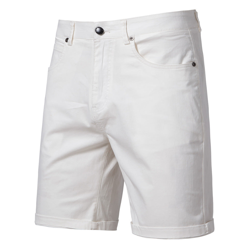 Pantaloni Uomo Slim Dritti e Corti – Taglie Forti, Tinta Unita, Stile Casual