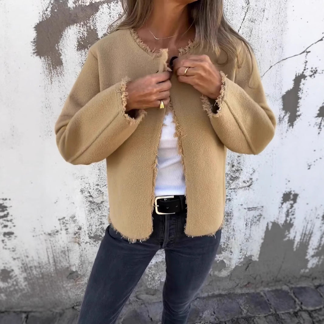 Fashion Casual Crew Neck Top Long Sleeve Women's Clothing