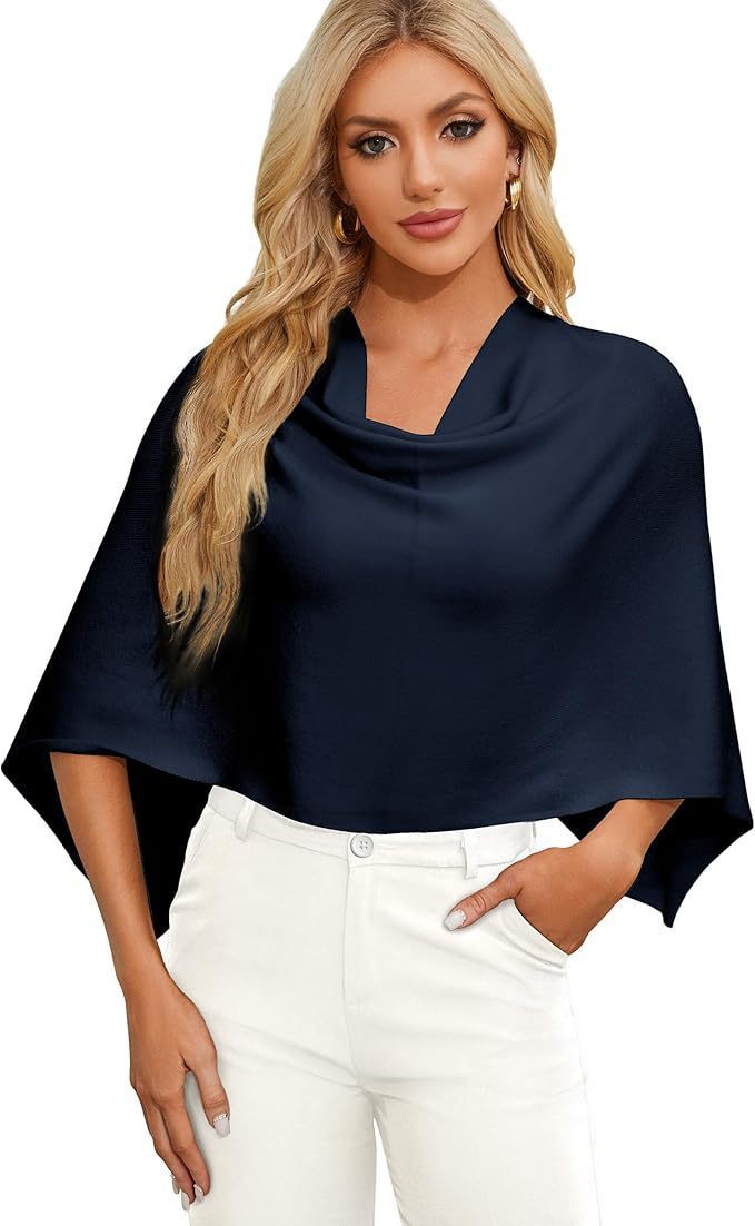 Women's Cloak Short All-match Soft Knitted Shawl Scarf Top