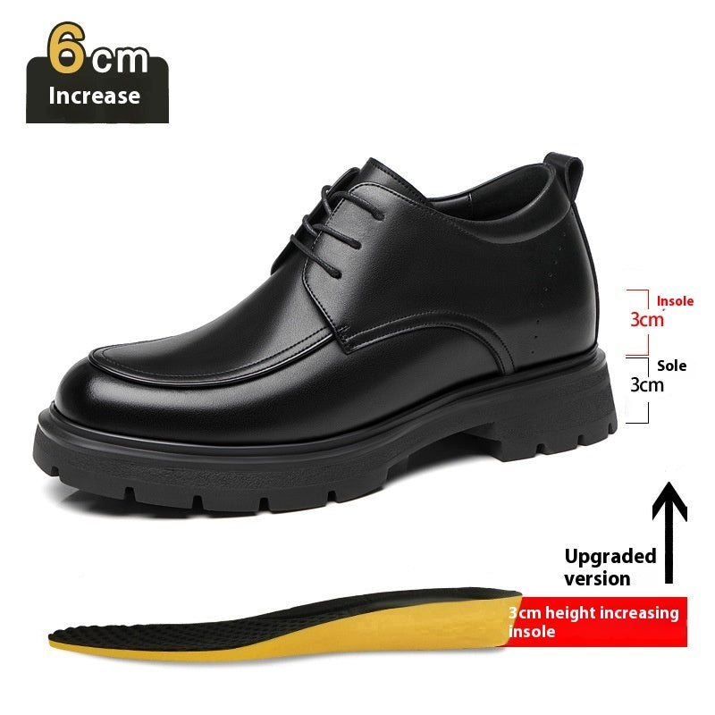 Scarpe Uomo Business con Rialzo Interno – Pelle Vera, Eleganti e Traspiranti
