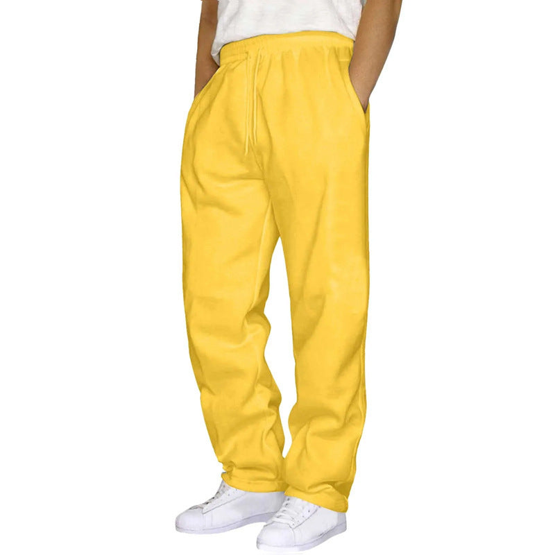 Men's And Women's Trousers Sweatpants Fleece-lined Thickened