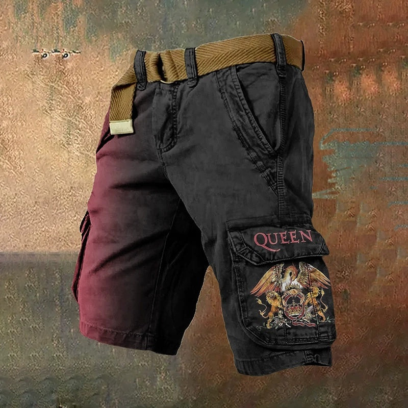 Pantaloncini Uomo con Stampa 3D Digitale – Shorts Estivi in Poliestere con Zip, Moda Streetwear