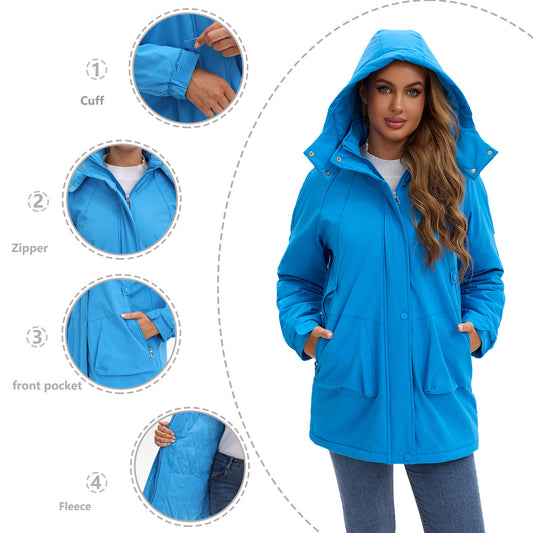 Autumn And Winter Mountaineering Women's Casual Shell Jacket Parka