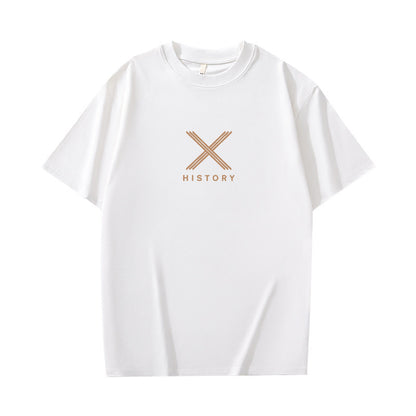 Cotton Loose Heavy Fashion Short Sleeve