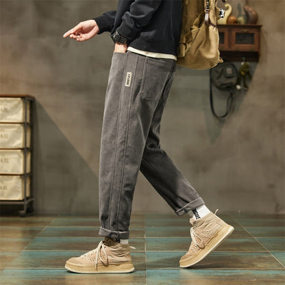 Corduroy Men's Casual Pants Trendy Brand Simple All-match
