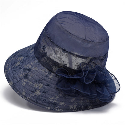 Hat Female Summer Ice Silk Sun Hat Middle-aged Mother Sun Protection