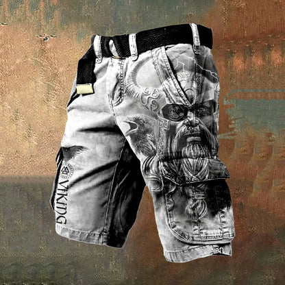 Pantaloncini Uomo con Stampa 3D Digitale – Shorts Estivi in Poliestere con Zip, Moda Streetwear