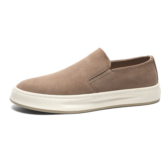 Scarpe Uomo Casual Stile Coreano – Plateau Medio in Pelle Opaca