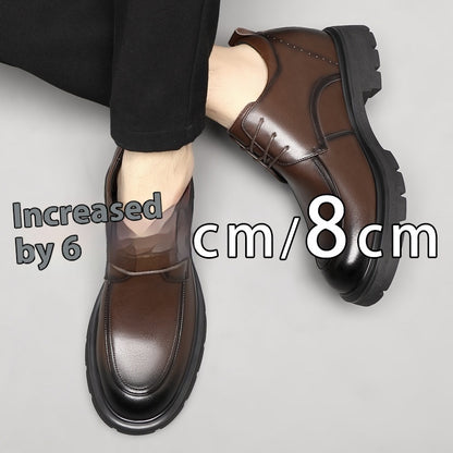 Scarpe Uomo Business con Rialzo Interno – Pelle Vera, Eleganti e Traspiranti