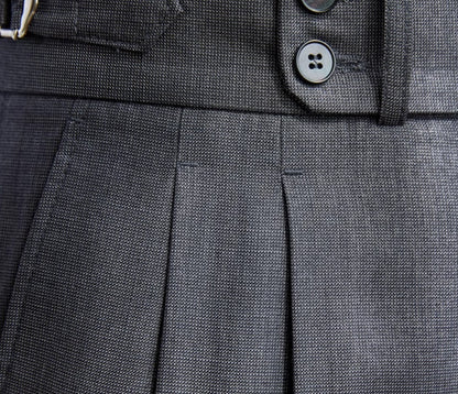 Retro Italian Wool Blended Lightweight Casual Suit Pants