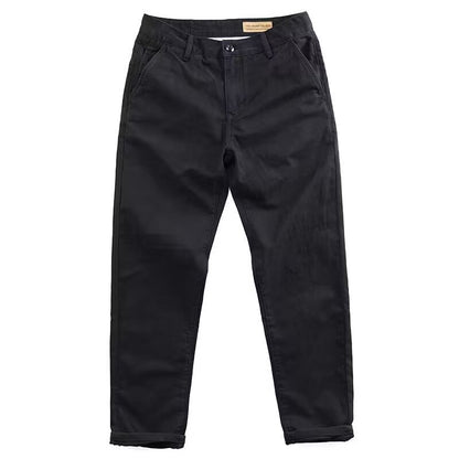 Micro Elastic High Density Casual Men's Slim Washed Trendy Pants