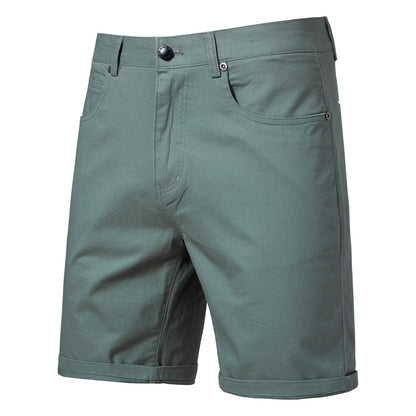 Pantaloni Uomo Slim Dritti e Corti – Taglie Forti, Tinta Unita, Stile Casual