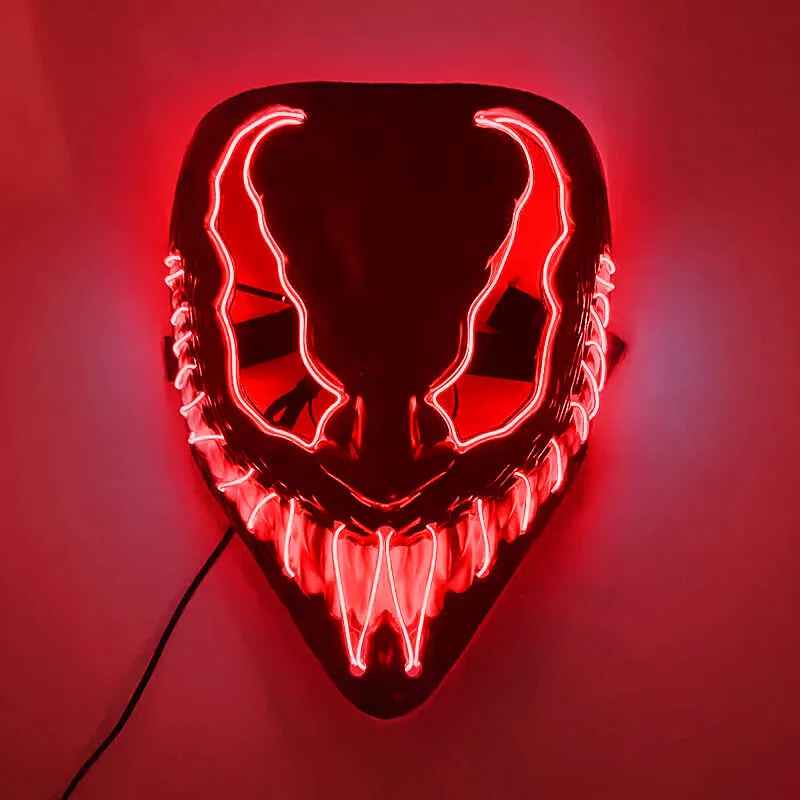 Horror Halloween GlowMasks Led luminoso Scream Venom Mask