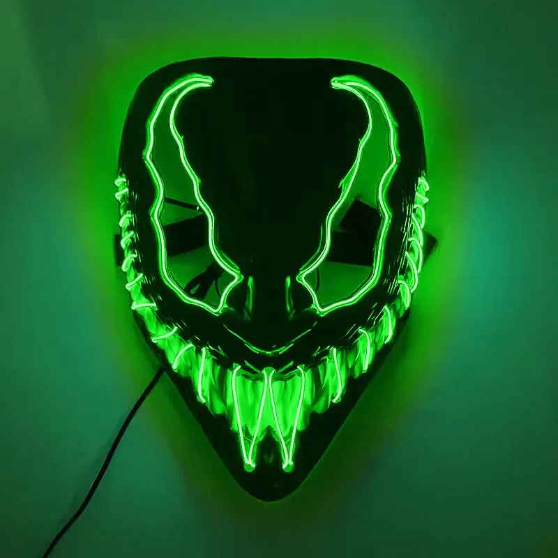 Horror Halloween GlowMasks Led luminoso Scream Venom Mask