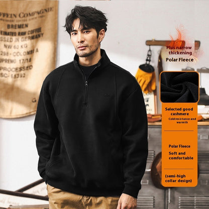 Zipper Fleece Warm Coat For Men Spring And Autumn