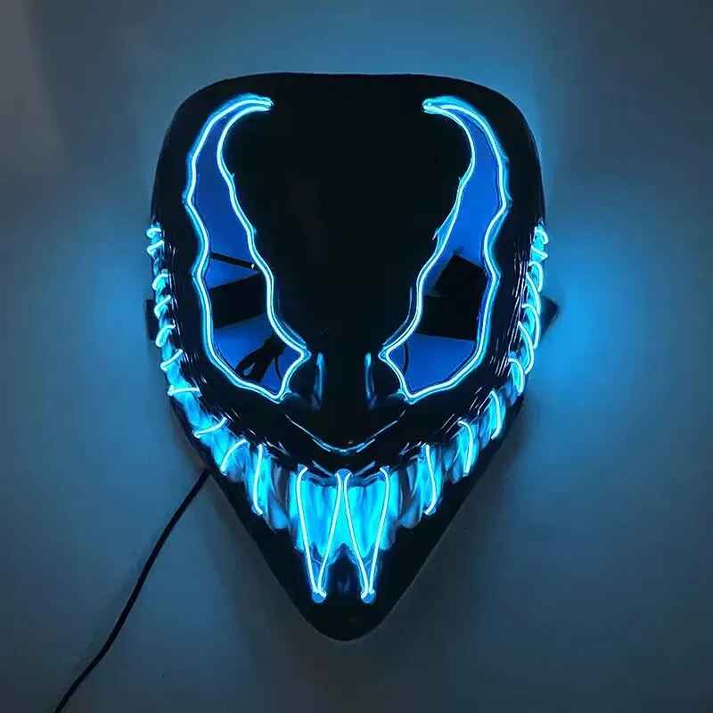 Horror Halloween GlowMasks Led luminoso Scream Venom Mask