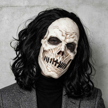 🔥Maschera Teschio Nero Lattice Horror Halloween Carnevale Cosplay