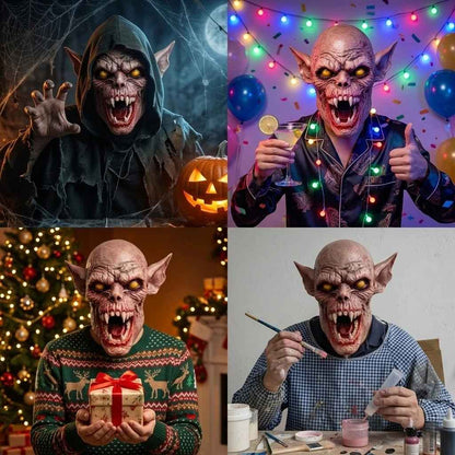 👹 Maschera Demone Ghoul Vampiro in Lattice – Halloween & Cosplay