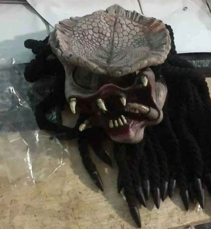 👽 Maschera 3D Predator / Alien in Lattice – Copricapo Horror per Cosplay & Halloween