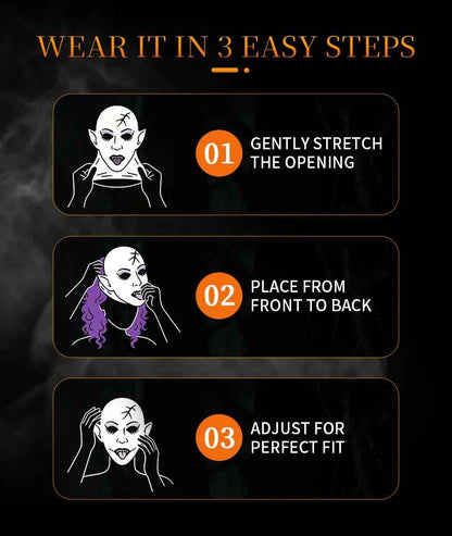 🔥Maschera Teschio Nero Lattice Horror Halloween Carnevale Cosplay