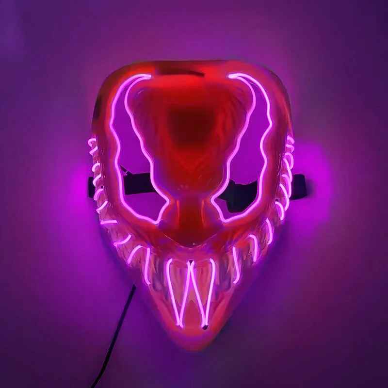 Horror Halloween GlowMasks Led luminoso Scream Venom Mask