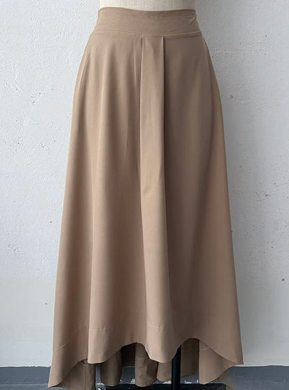 Autumn New Fashion Simple Pure Color All-matching Temperament Skirt