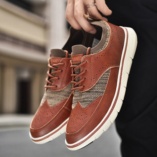Scarpe Uomo Casual in Stile Britannico – Pelle Sintetica Elegante e Resistenti